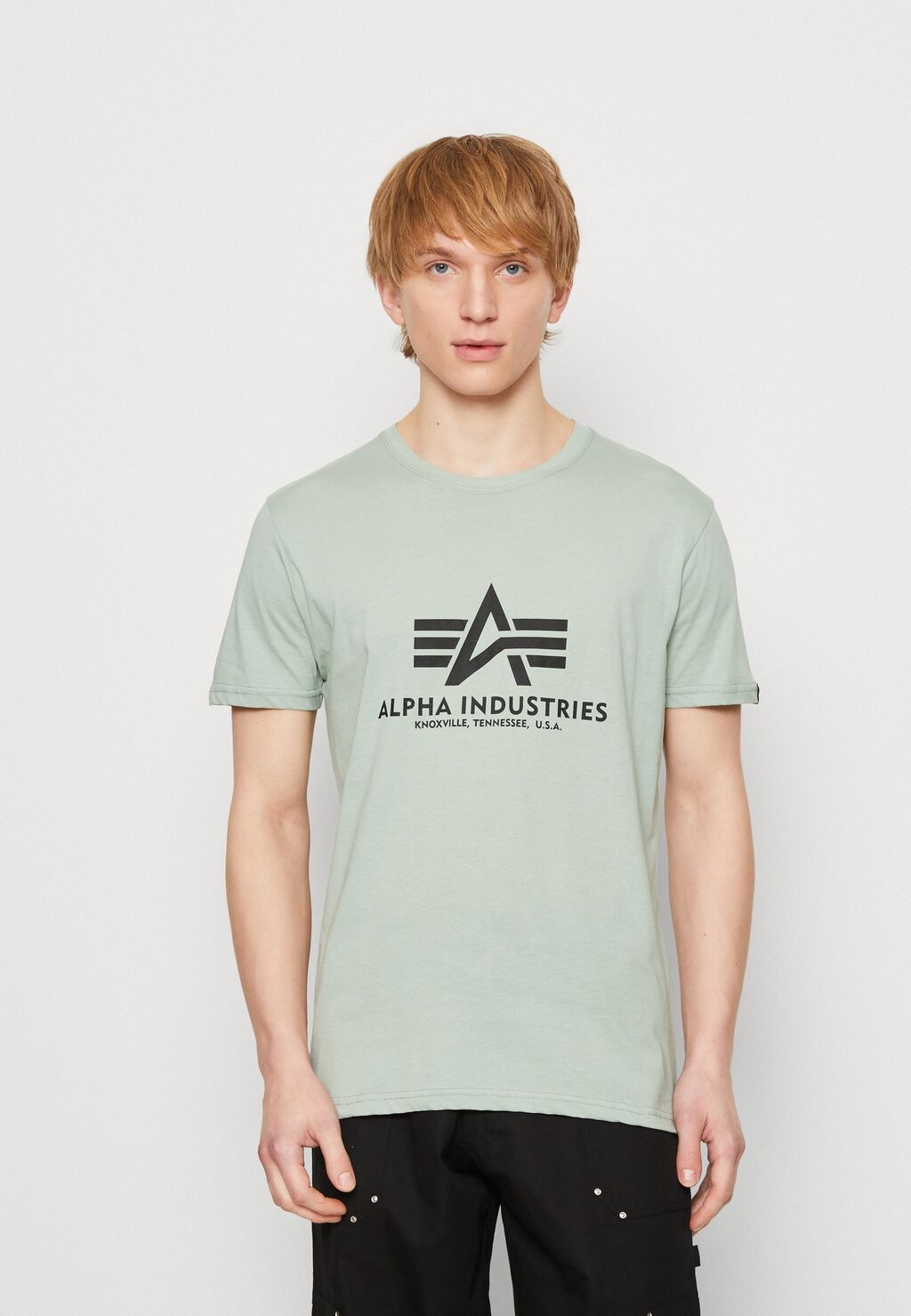 

Футболка с принтом Alpha Industries, светло-зеленый