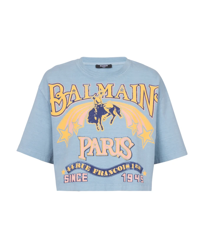 

Западная футболка Balmain, синий