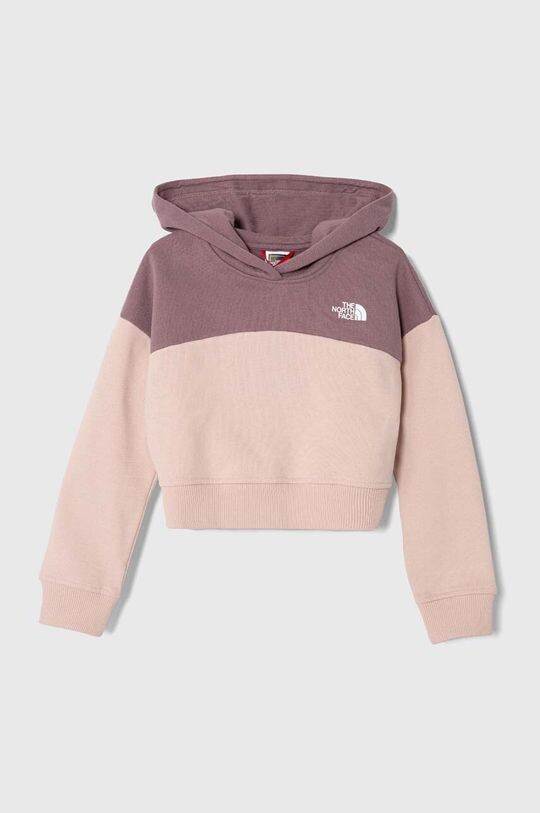 

Детская хлопковая толстовка The North Face G DREW PEAK CROP P/O HOODIE, фиолетовый