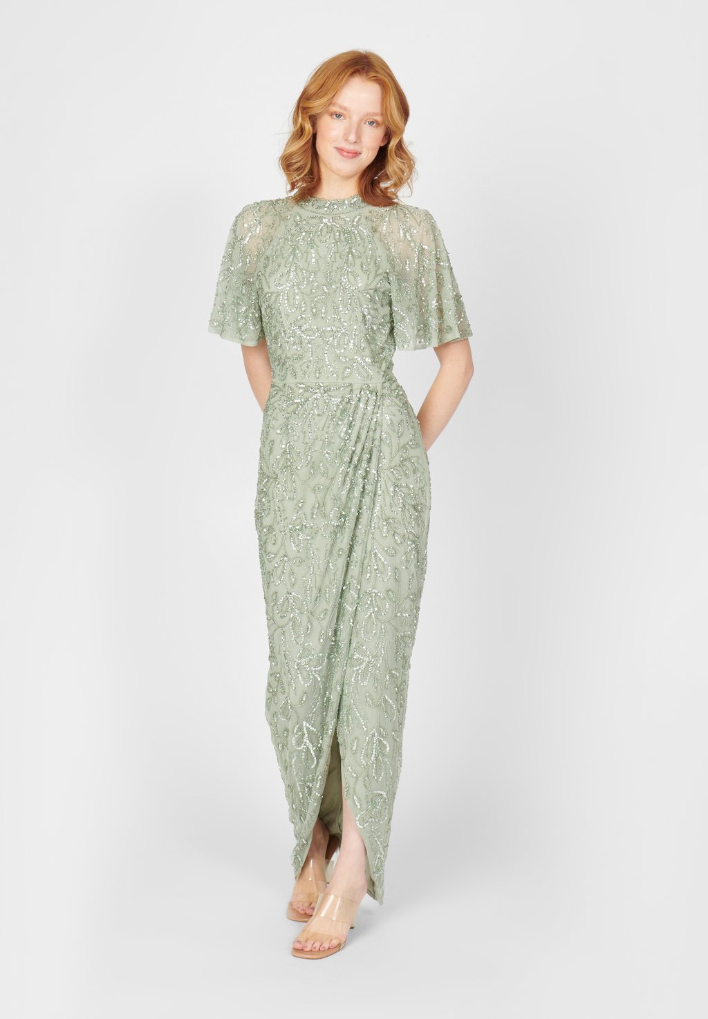 

Вечернее платье Embellished Sequins BEAUUT, цвет sage green