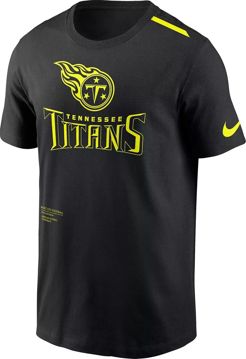 

Мужская черная футболка Nike Tennessee Titans 2023 Volt