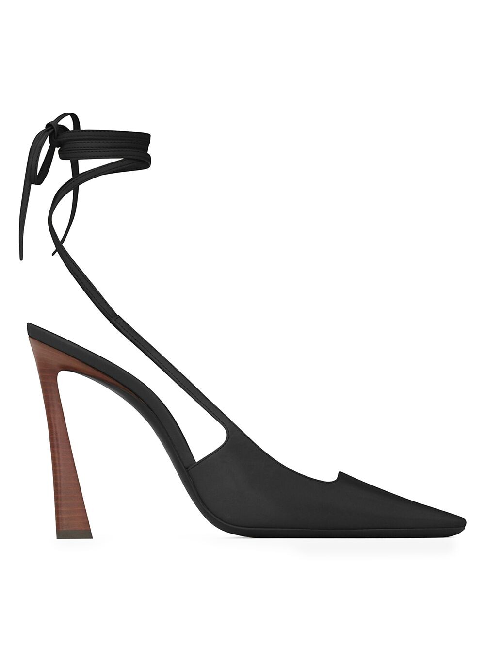 

Туфли-лодочки Blade с ремешком на пятке из блестящей кожи Saint Laurent, неро