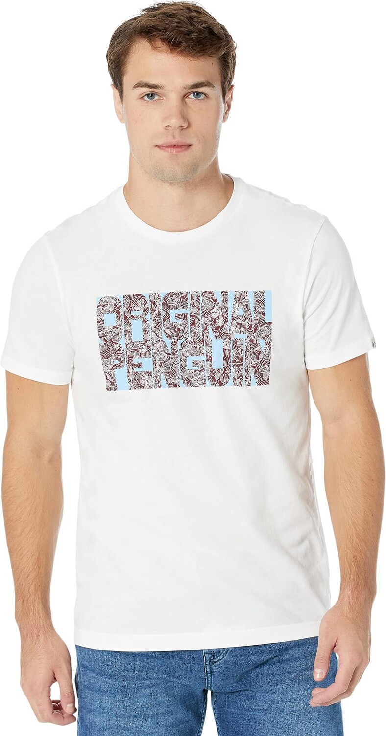 

Футболка из хлопкового джерси с графическим рисунком Original Penguin, ярко-белый