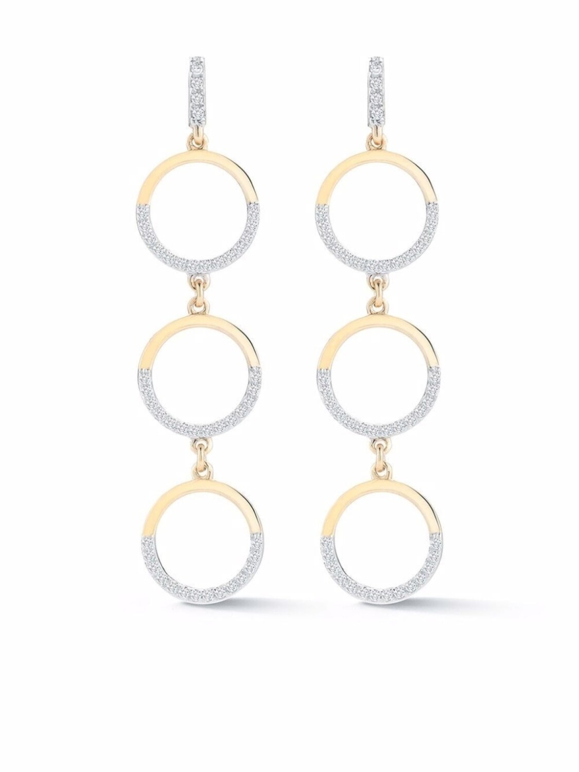 

Серьга Three Tier Halfmoon из желтого золота с бриллиантом Mateo, золотой