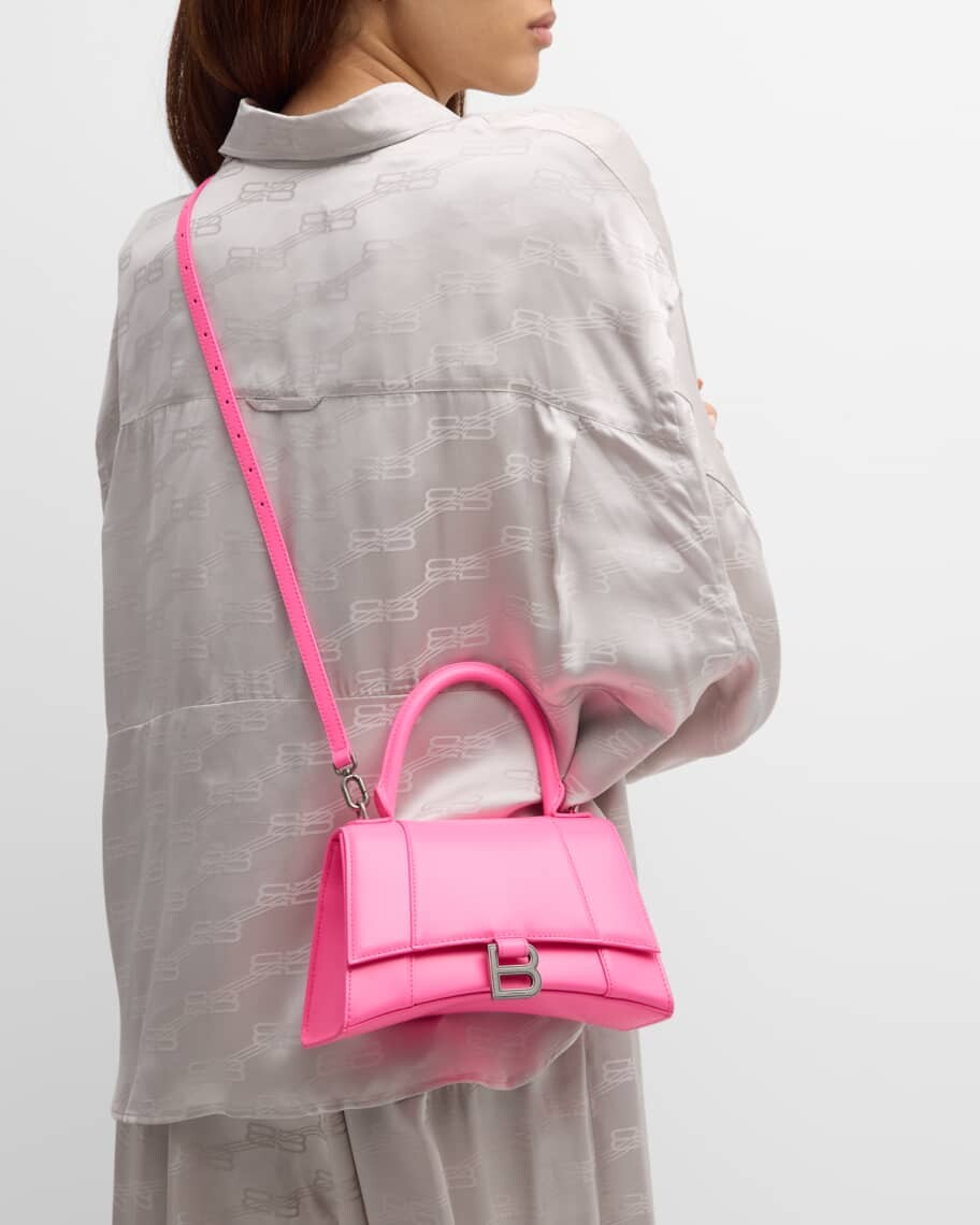 

Маленькая кожаная сумка Hourglass с ручкой сверху Balenciaga