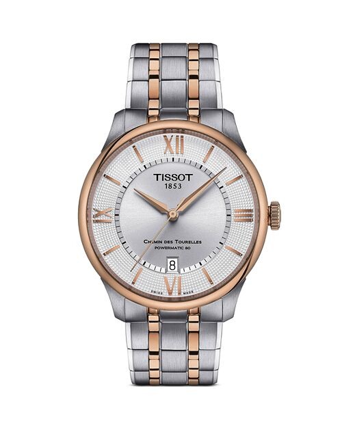 

Часы Chemin des Tourelles Powermatic 80, 39 мм Tissot, цвет Silver