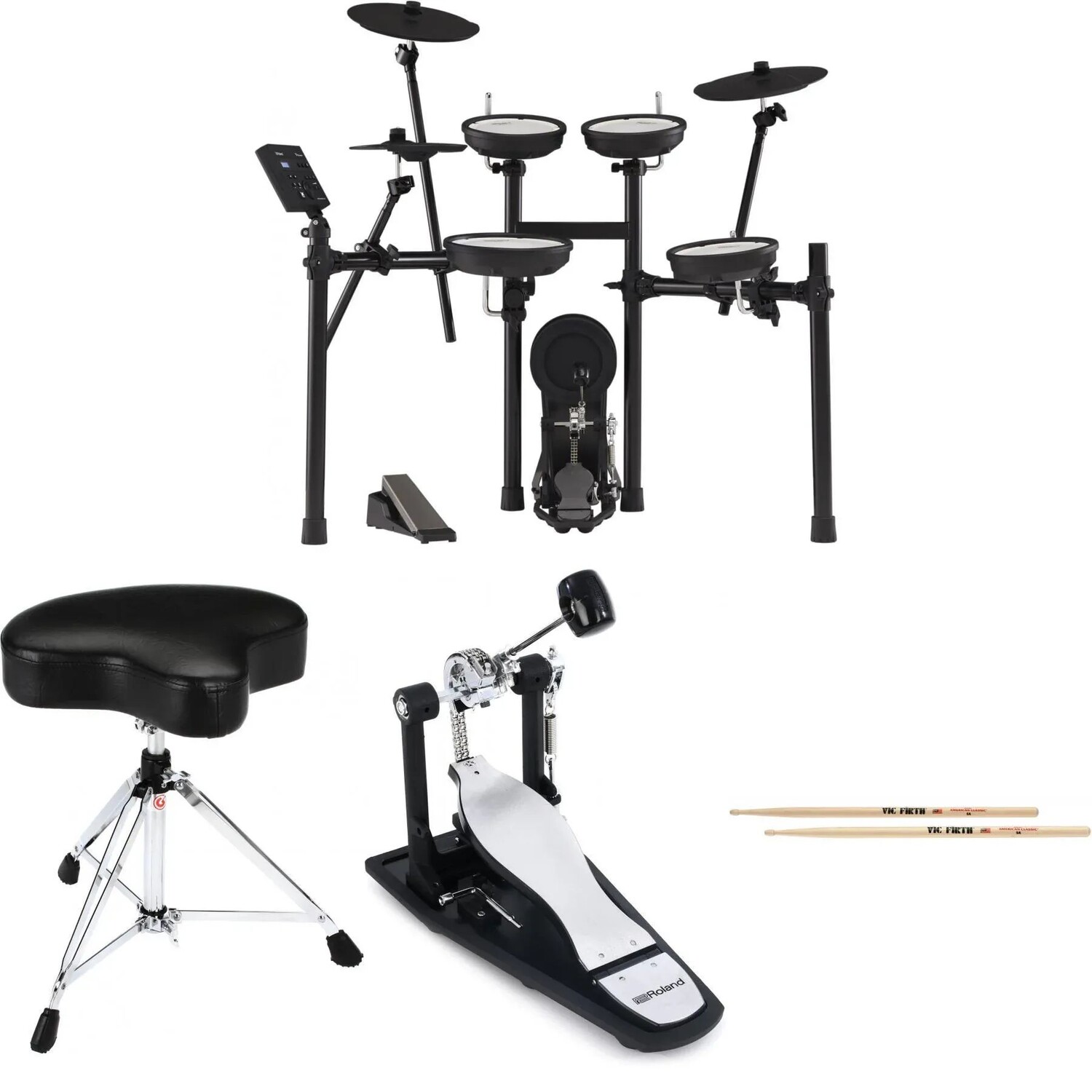 

Roland V-Drums TD-07KV Электронная ударная установка, комплект с одним басом