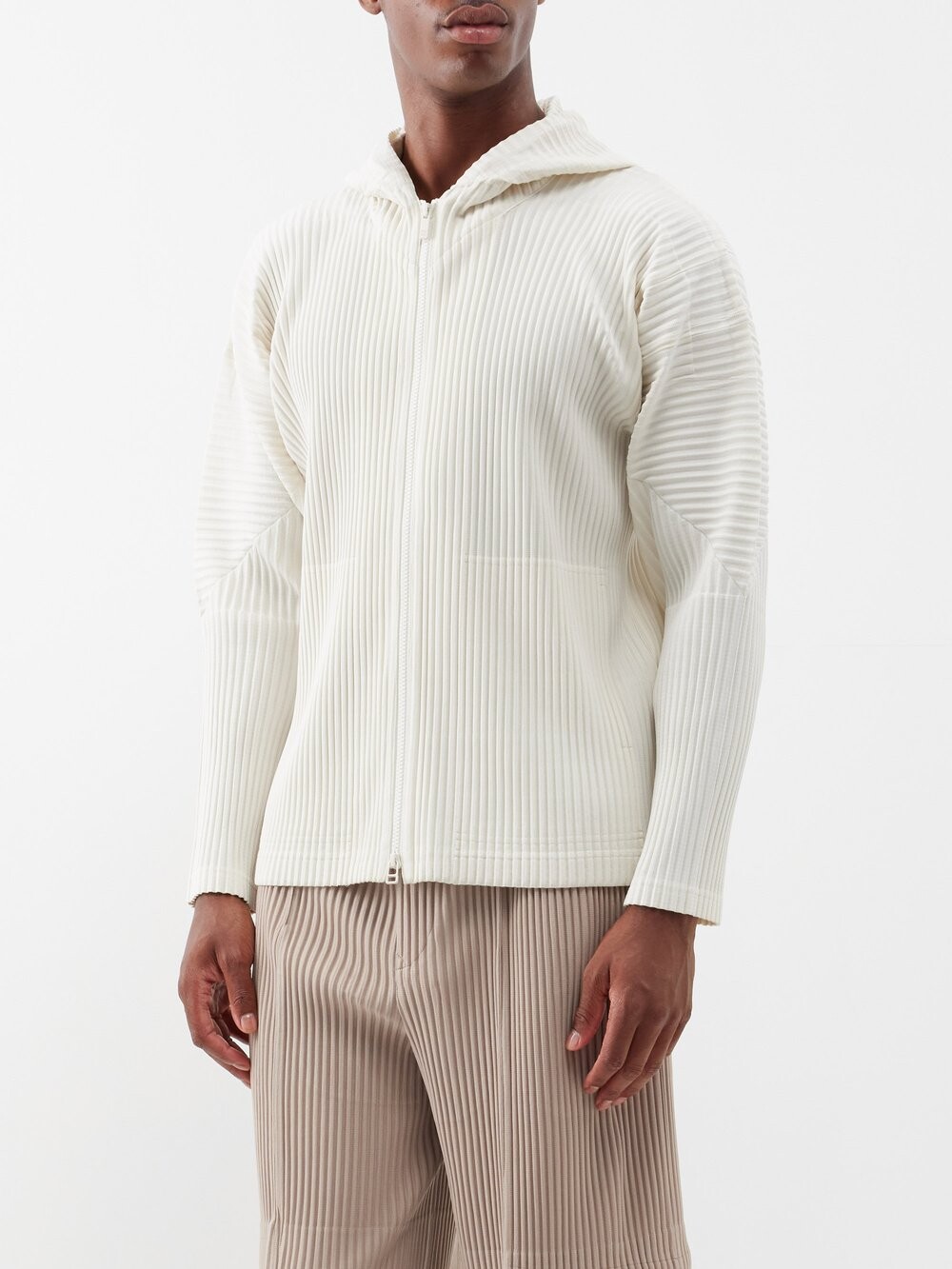 

Худи со складками Homme Plissé Issey Miyake, белый