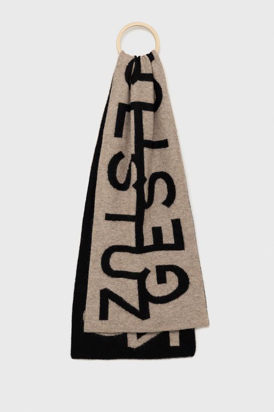Шерстяной шарф Gestuz, коричневый цена и фото