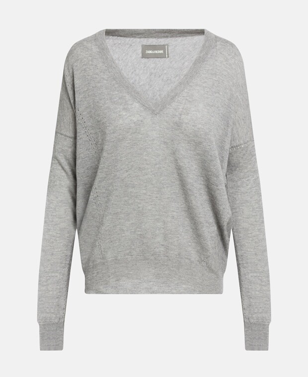 

Кашемировый пуловер Zadig&Voltaire, светло-серый