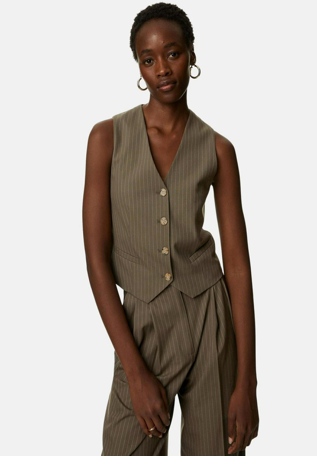 

Жилет TAILORED PINSTRIPE Marks & Spencer, цвет mocha mix