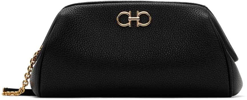 

Черный клатч Gancini Ferragamo