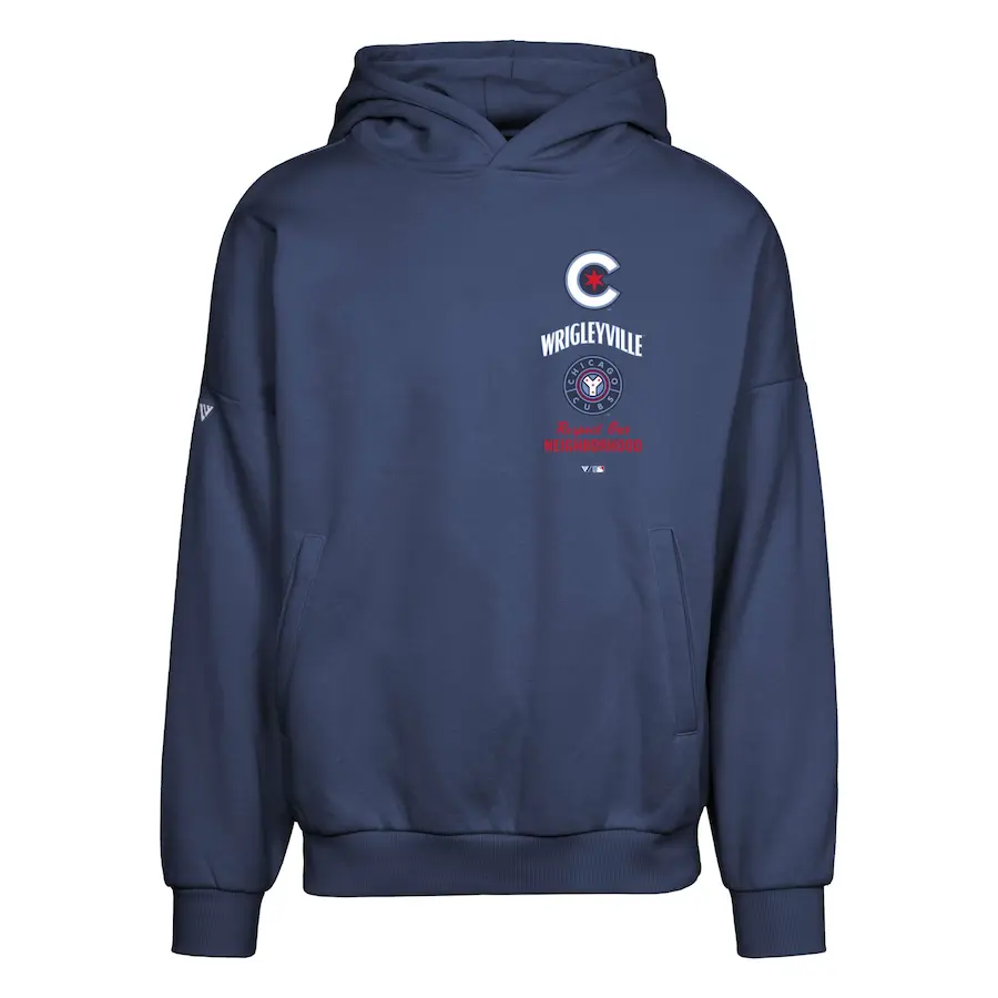 

Пуловер с капюшоном Levelwear Chicago Cubs, нави