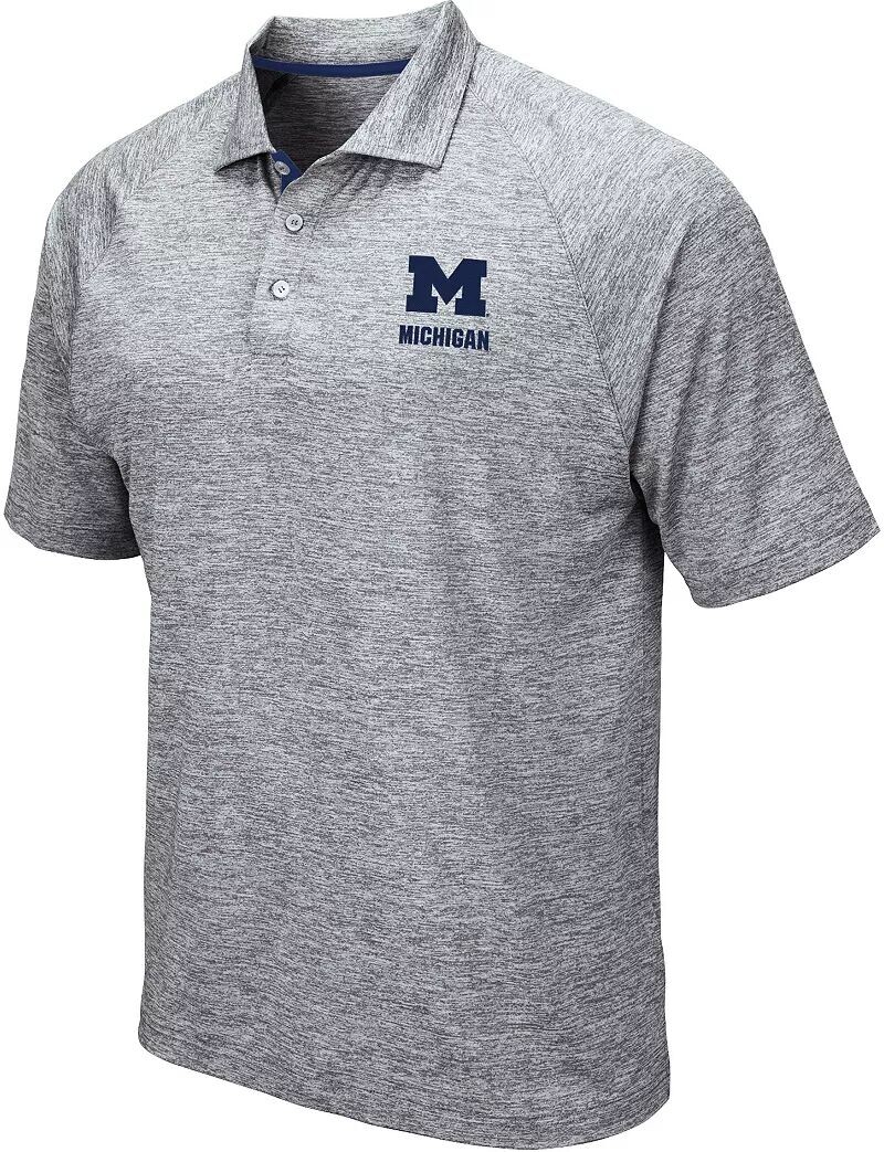

Colosseum Мужская серая футболка-поло Michigan Wolverines