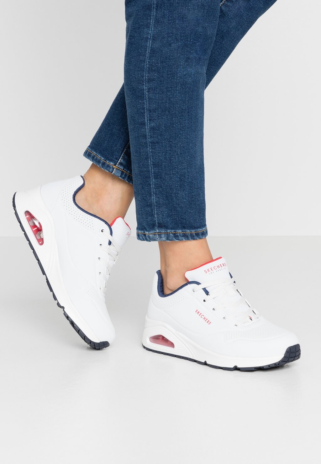 

Кроссовки Skechers Uno, белый / темно-синий
