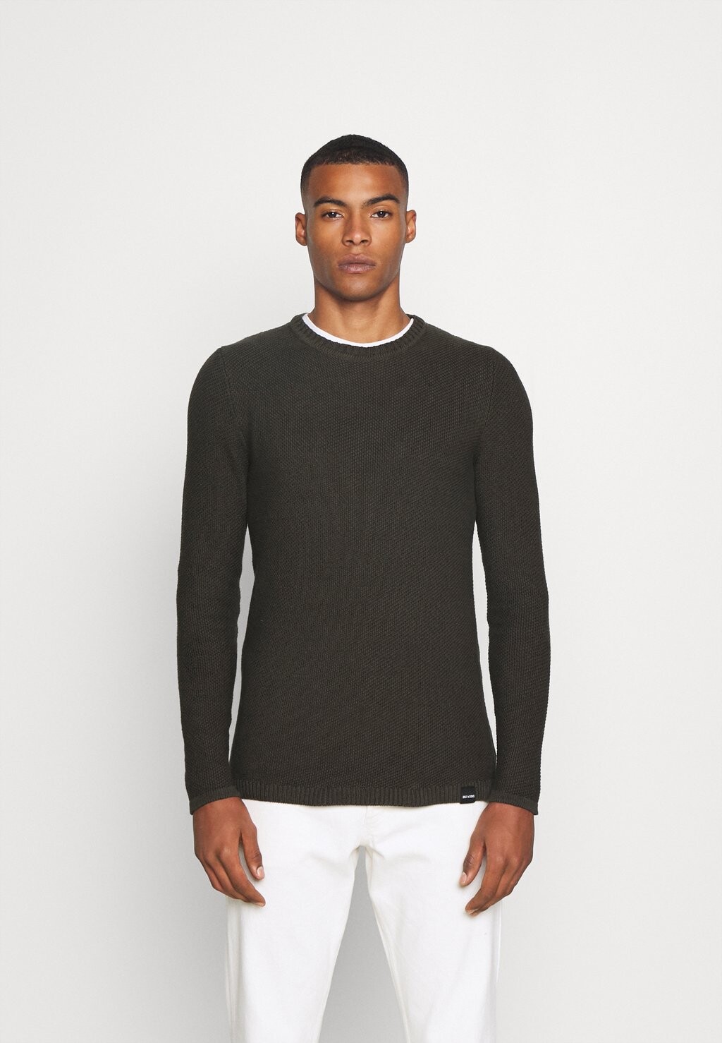 

Свитер Only & Sons Onsdan Structure Crew Neck, темно-коричневый, Серый