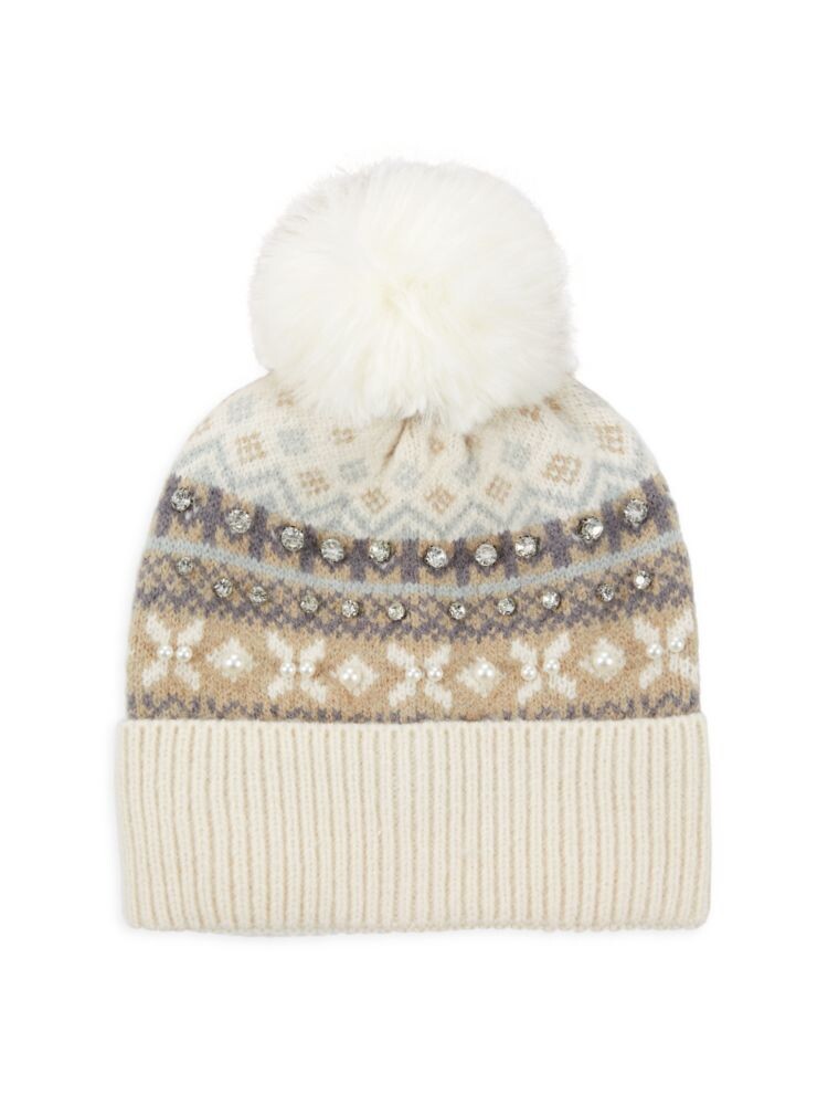 

Шапка-бини с отделкой из искусственного меха Fair Isle Nine West, цвет Color