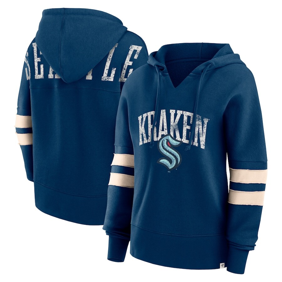 

Пуловер с капюшоном Fanatics Branded Seattle Kraken, синий
