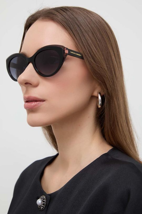 Солнечные очки Carolina Herrera, черный солнцезащитные очки carolina herrera коричневый