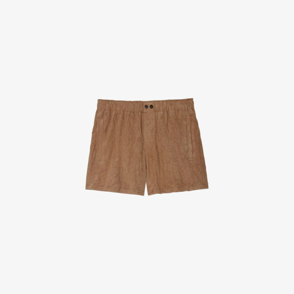

Шорты Paxi из жатой замши и кожи Zadig&Voltaire, цвет cognac