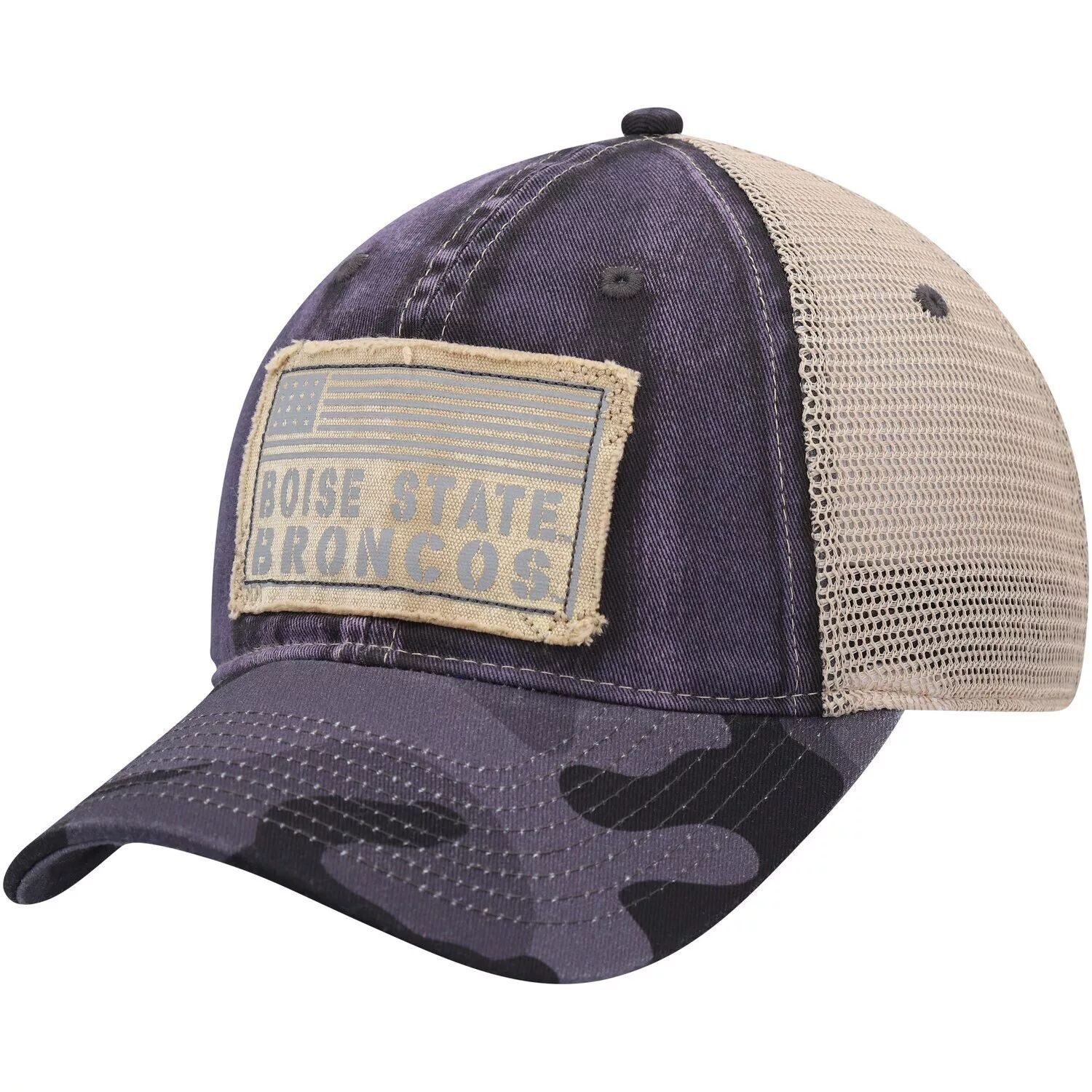 

Мужская темно-серая кепка Colosseum Boise State Broncos OHT Military Appreciation United Trucker Snapback