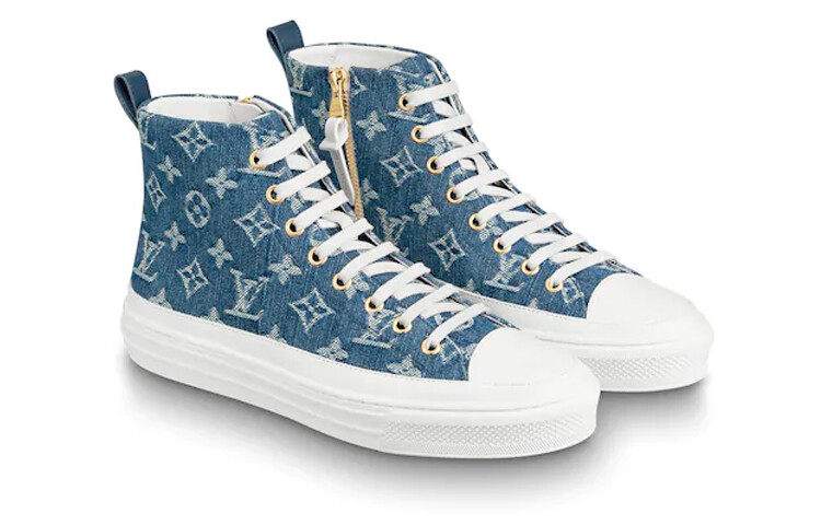 

Высокие джинсовые кеды Louis Vuitton Stellar синего цвета