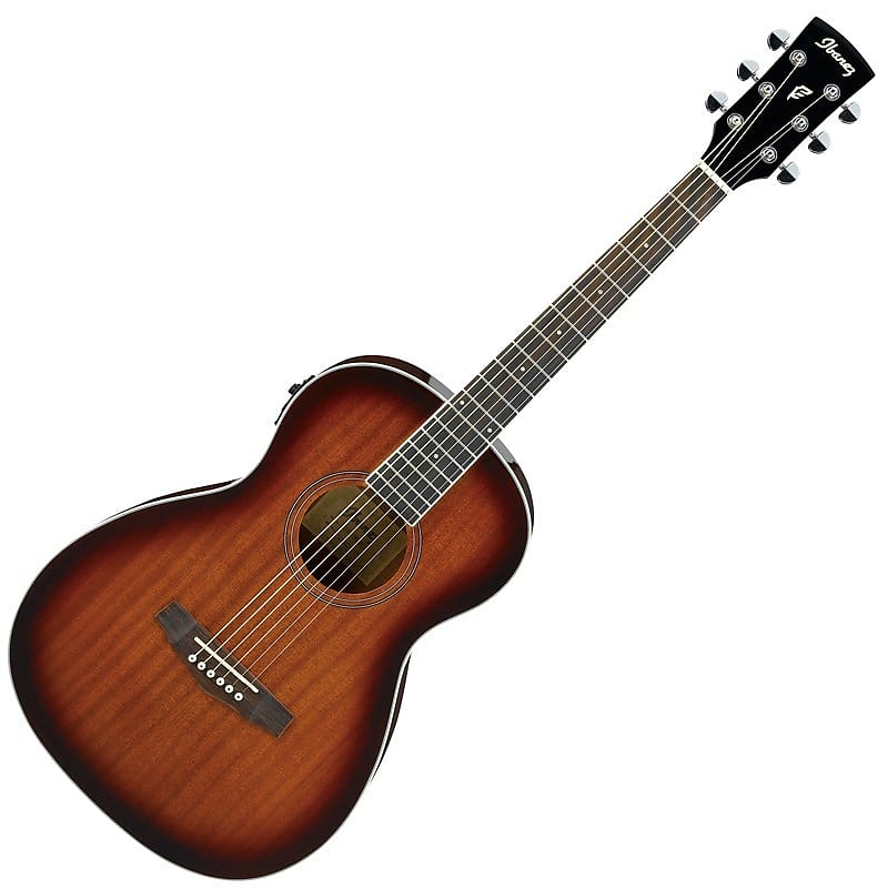 Акустическая гитара Ibanez PN12E Acoustic-Electric Guitar - Vintage Mahogany Sunburst акустическая гитара ibanez ae240jr acoustic electric guitar mahogany sunburst