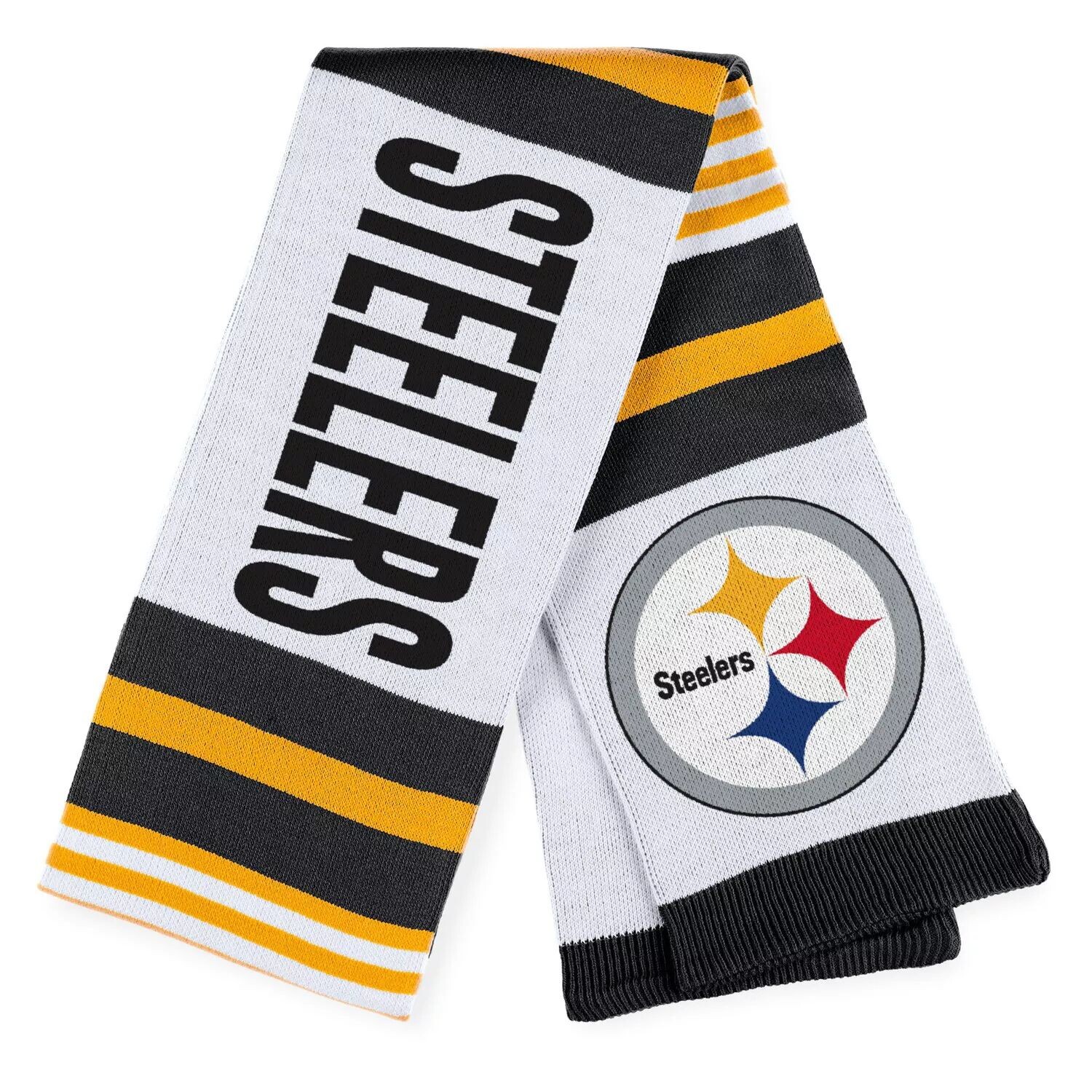 

Женская одежда Erin Andrews Жаккардовый полосатый шарф Pittsburgh Steelers