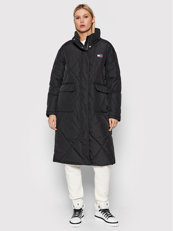 

Пуховик стандартного кроя Tommy Jeans, черный