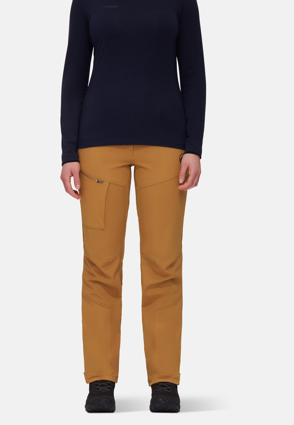Длинные трекинговые брюки Mammut, светло-оранжевый меланж