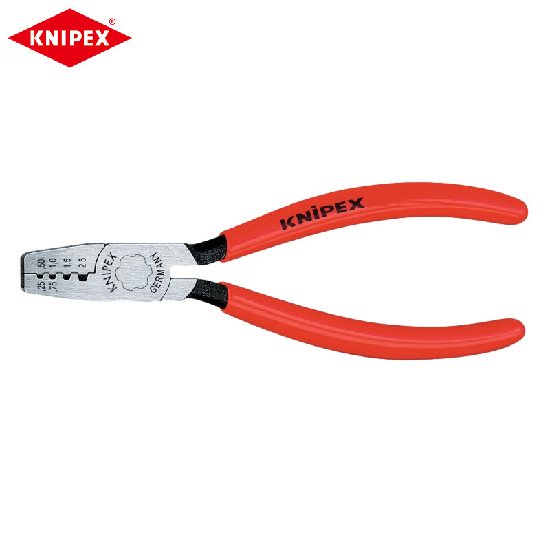 Клещи для обжима кожухов KNIPEX, 145 мм, с пластиковой ручкой, возвратной пружиной, клещи для обжима клемм проводов 97 61 145 F