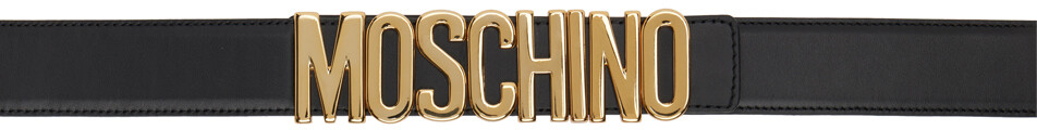

Черный ремень с логотипом Moschino, цвет Black