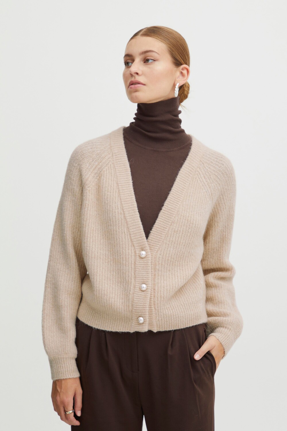 

Кардиган ICHI Strickjacke IHMARIN CA2 20115031, натуральный