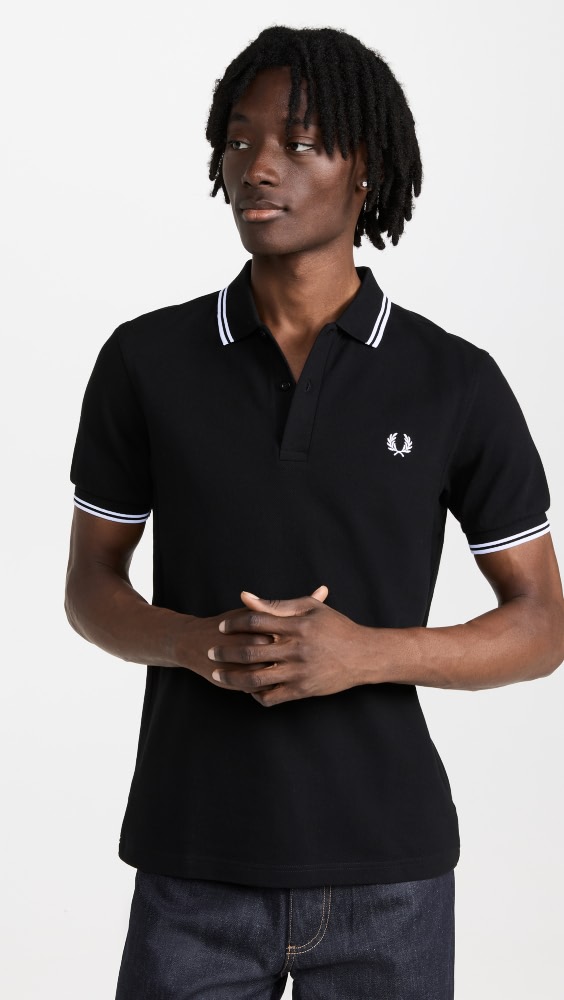 

Рубашка Fred Perry Twin Tipped Fred Perry, черный