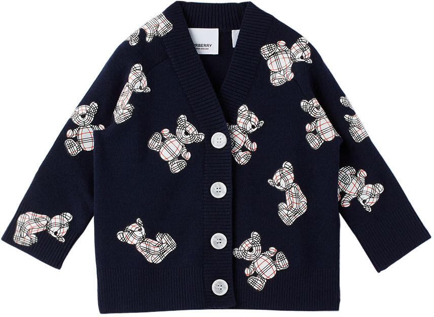 

Baby Navy Кардиган с принтом Thomas Bear Темно-синий Burberry