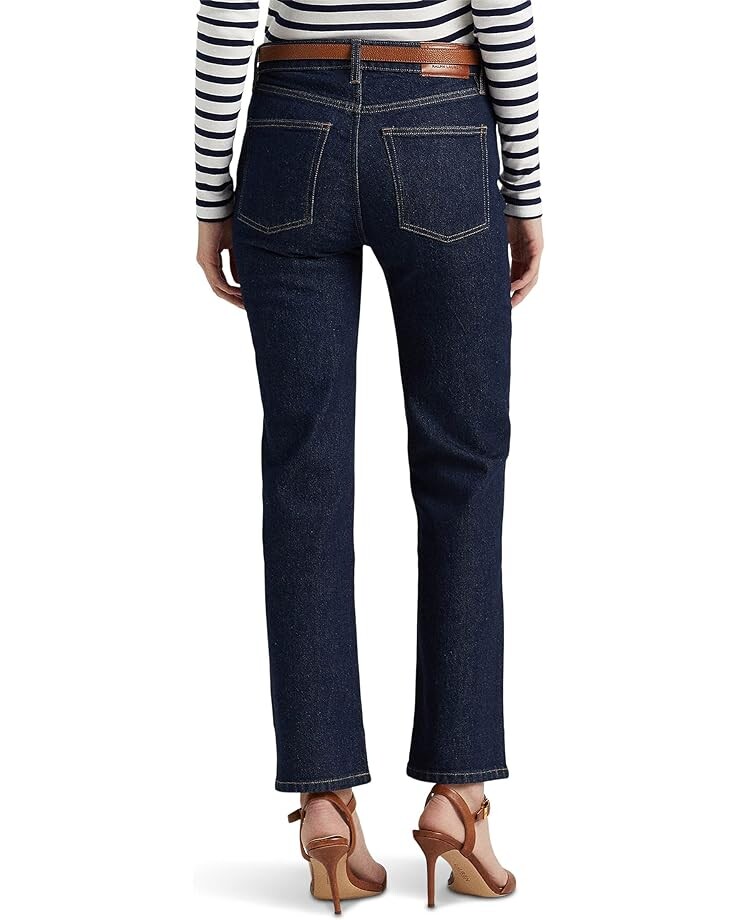 

Джинсы LAUREN Ralph Lauren High-Rise Straight Ankle Jeans, цвет Rinse Wash