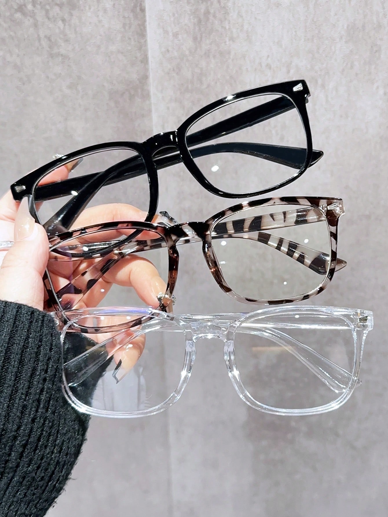 3 шт./компл. женские квадратные черные синие светозащитные очки очки для чтения без опрасветильник для мужчин и женщин антибликовые светильник для чтения при пресбиопии с прозрачными линзами с защитой