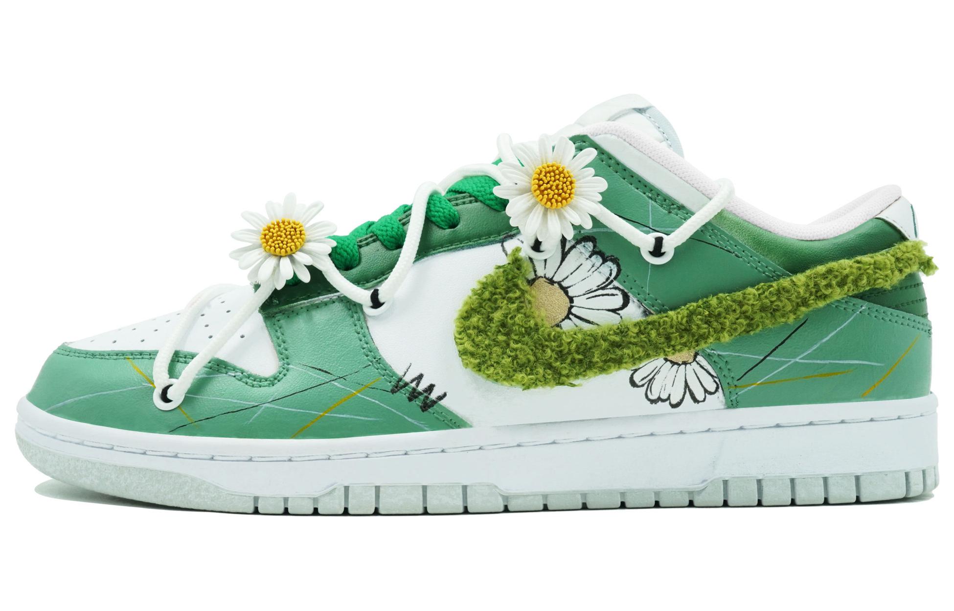 

Кроссовки Nike Dunk Skateboarding Shoes Men Low-top Green, белый