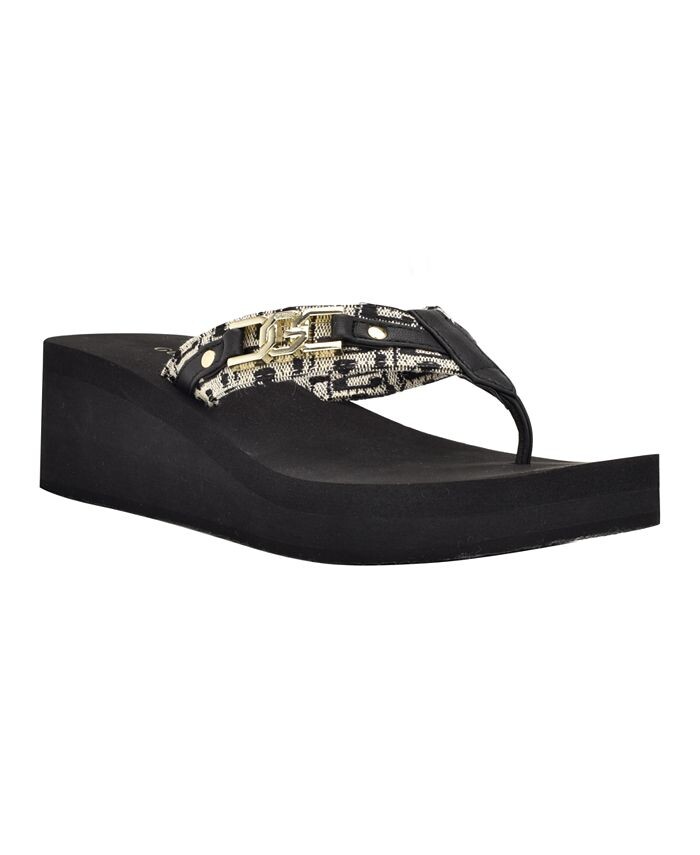 

Женские босоножки Ediva на танкетке с ремешками GUESS, черный