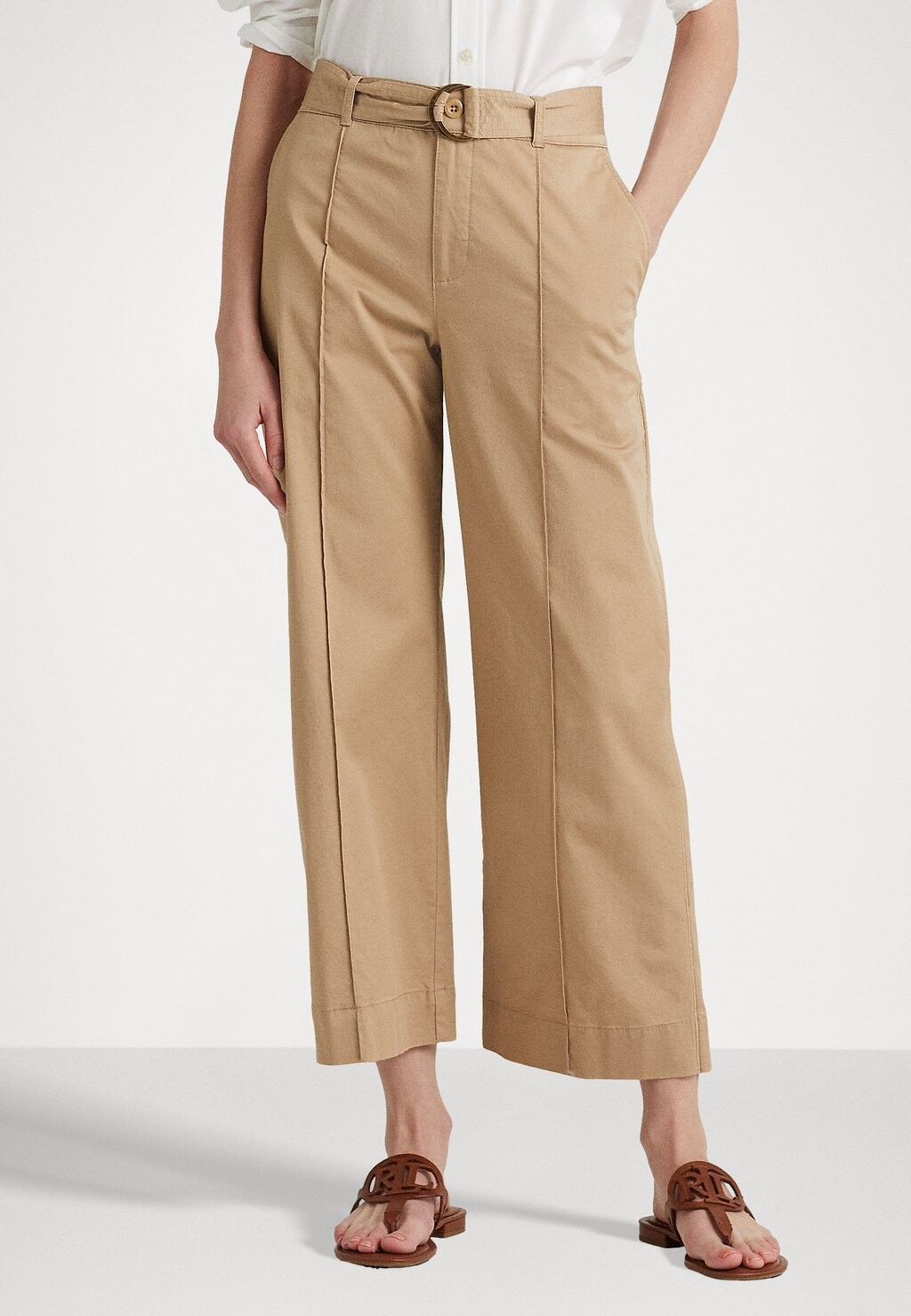

Брюки Lauren Ralph Lauren BRIENDA FULL LENGTH FLAT FRONT, цвет birch tan