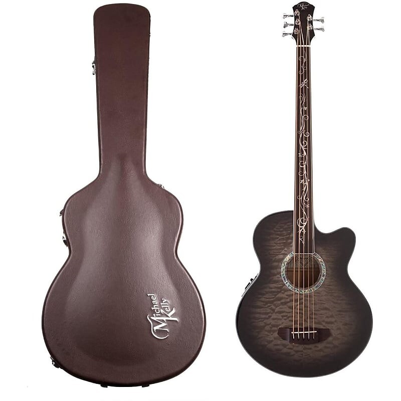 

Басс гитара Michael Kelly Dragonfly 5 Acoustic-Electric Bass Guitar, 5-String, Pau Ferro Fretless Fingerboard, Java, with Hard Case
