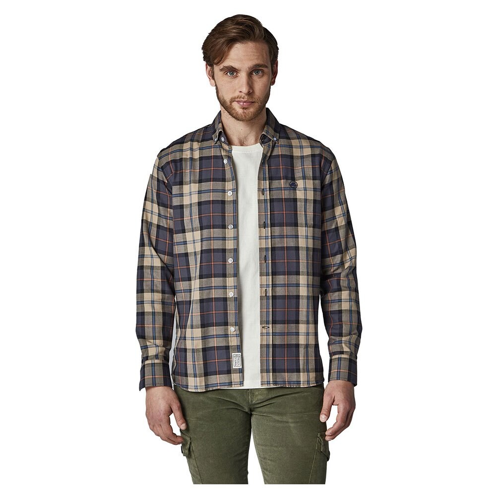 

Рубашка с длинным рукавом Altonadock Plaid Slim Fit, коричневый