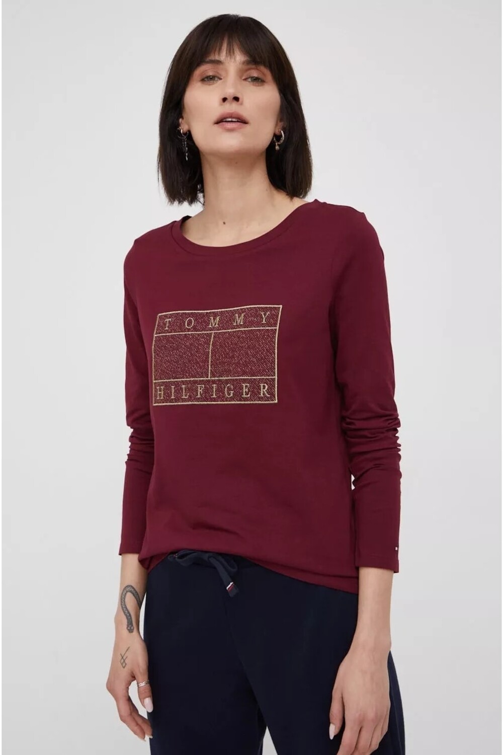 

Футболка Tommy Hilfiger, бордовый, Красный