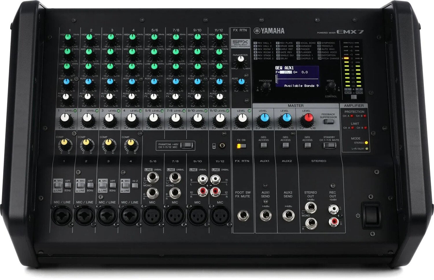 

12-канальный активный микшер Yamaha EMX7 мощностью 1420 Вт