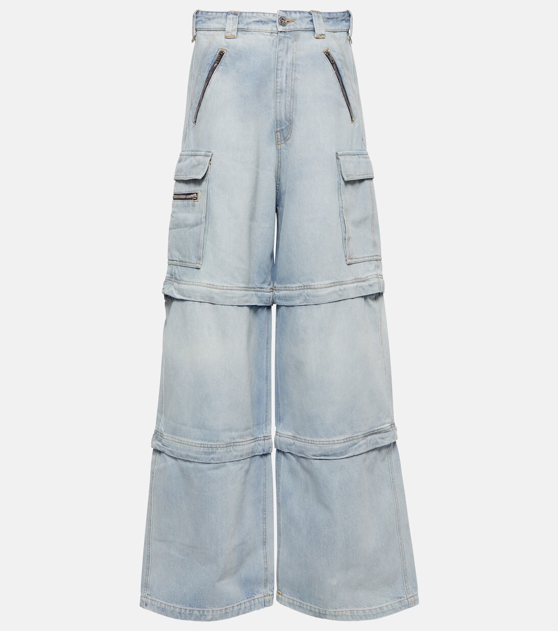 

Джинсовые брюки карго с логотипом VETEMENTS, синий