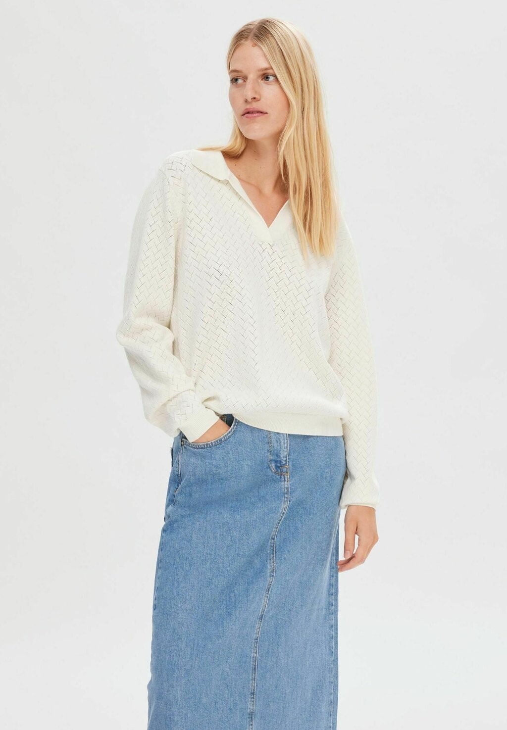 

Свитшот Selected Femme LANGÄRMELIGES, цвет birch