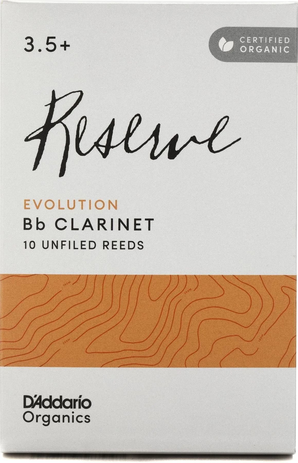 

Трости для кларнета D'Addario Organics Reserve Evolution Bb — 3,5+ (10 шт. в упаковке)