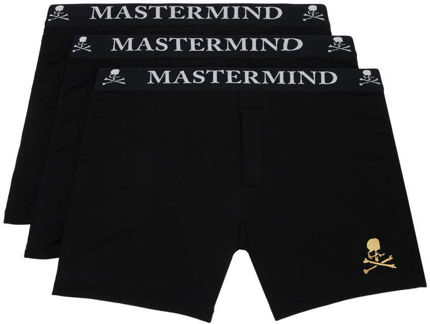 

Комплект из трех черных боксеров MASTERMIND WORLD