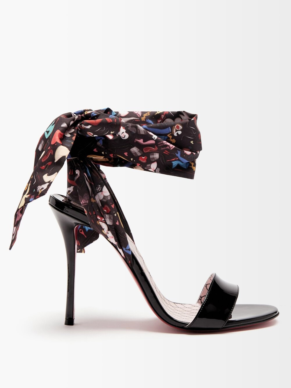 

Кожаные сандалии fetish de desert 100 Christian Louboutin, черный