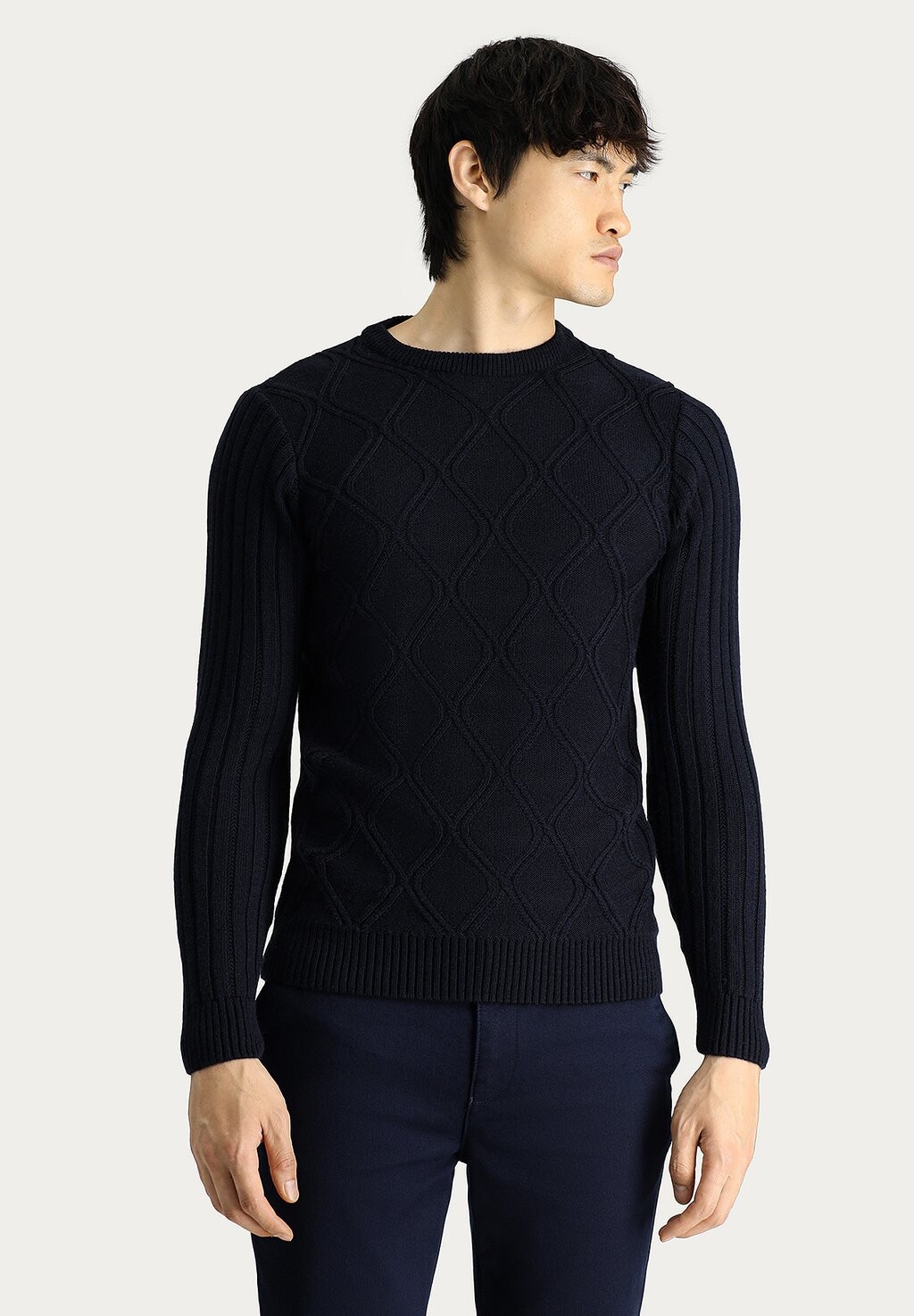 

Вязаный свитер RUNDHALSAUSSCHNITT REGULAR FIT Kigili, цвет dark navy blue